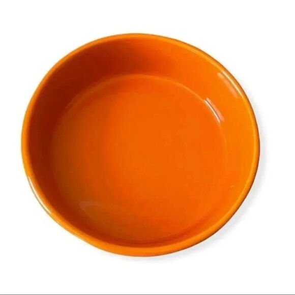 2 for $30 Rae Dunn BOO Pet Food Bowl Orange ceramic dog cat pet feeding bowl - Picture 2 of 4